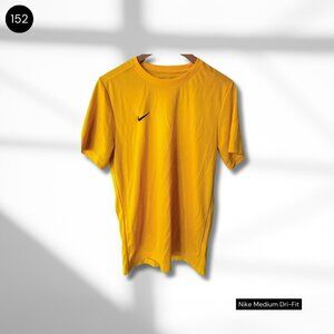 Nike Dri-FIT T-Shirt | Medium | Yellow Athletic Top